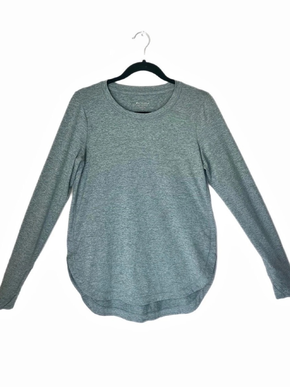 Athleta Women's Uptempo Green Long Sleeve Top Size S Activewear Athleisure Gym